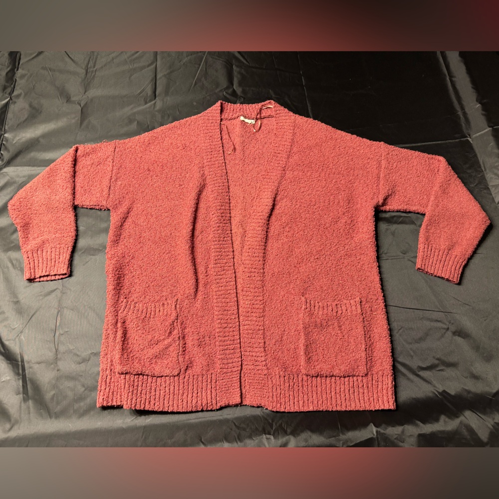 Women’s Debut Textured Pink M/L Cardigan Sweater
